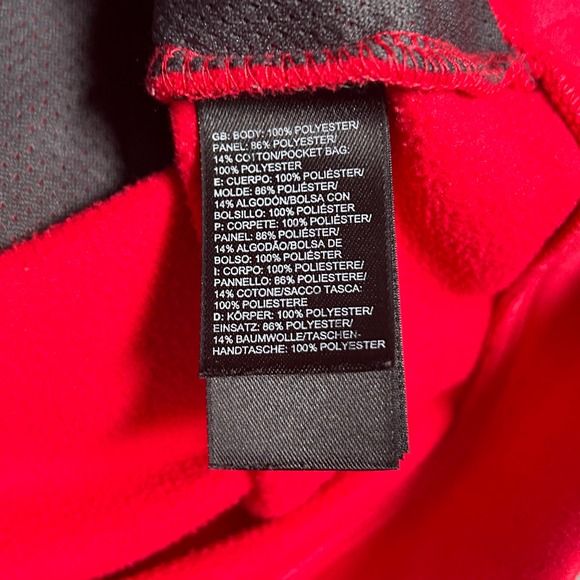 The North Face Hoodie Mens Large Red Grey Full Zip Colorblock Activewear - Picture 3 of 16